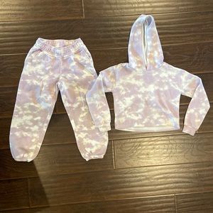 Purple & White Tie Dye PJ Set